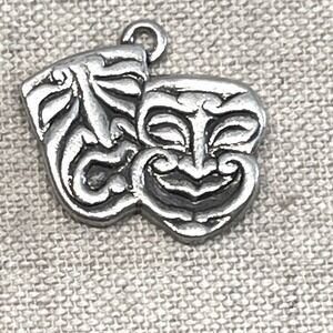 James Avery Sterling Silver Comedy Tragedy Theater Masks Charm Retired 925